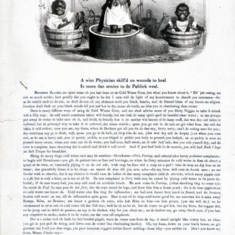 Conférencier afro-descendant sur la cure par l’eau froide.