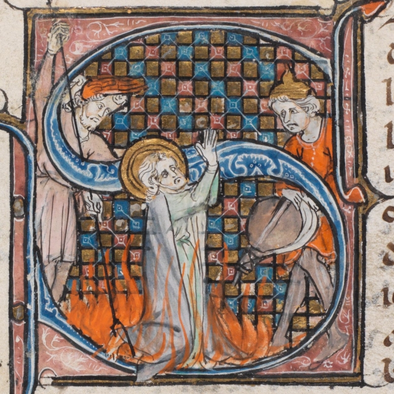 Immolation de saint Barnabé par un juif et un philistin