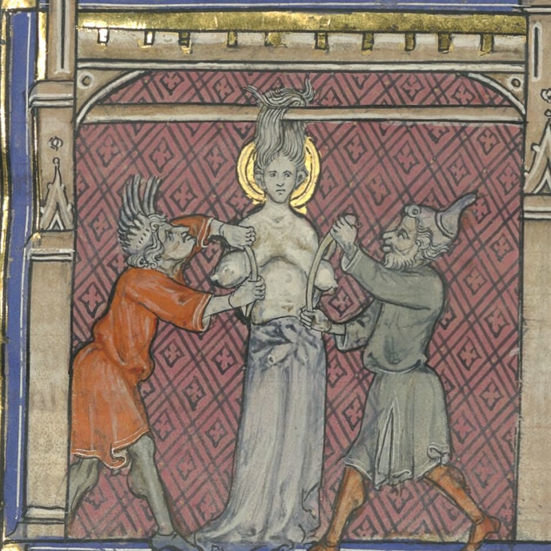 Martyre de sainte Agathe par un juif et un philistin