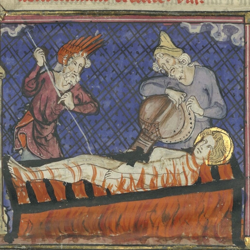 Martyre de saint Pierre de Nicomédie par un philistin et un juif