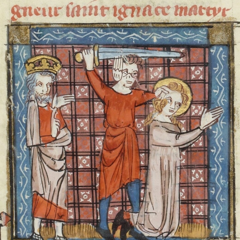 Martyre de saint Ignace par un philistin