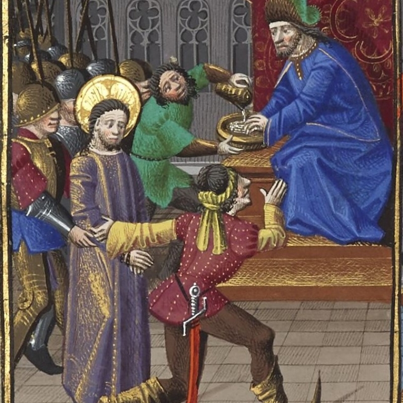 Christ devant Pilate, amené par un musulman.