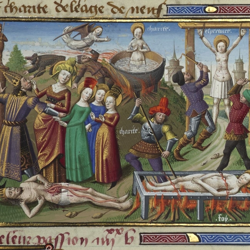 Martyre de saintes Charité et Espérance